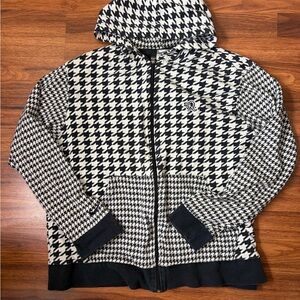 Nike Black and White Houndstooth Jacket | Rare Authentic Ronaldinho 10 Nike